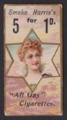 Cigarette card, Harris & Sons, Star Girls (Vertical back, 'American Blend' ' Tobacco), type card,