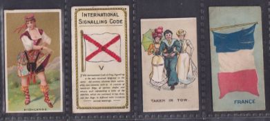 Cigarette & Trade cards, 4 type cards Kimball Dancing Girls of the World, Bayley Holdsworth Flag