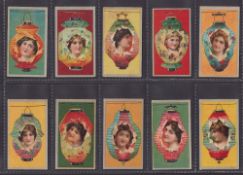 Cigarette cards, USA, BAT Beauties (Lantern Girls) (set 25 cards) (1 card with a small area of