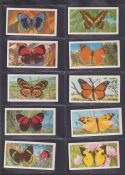 Trade cards, Brooke Bond Rhodesia, Butterflies of the World (set 50 cards) (gen vg)