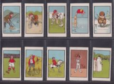 Cigarette cards, Cope's, Sports & Pastimes, proof set of 25 cards with printed backs (mostly gd/vg)