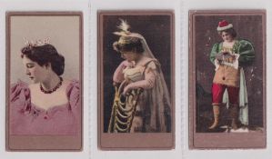 Cigarette cards, Muratti, Beauties 'CHOAB' (Black back), three cards, ref H21, pictures nos 10, 16 &