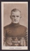 Cigarette card, Canada, Tobacco Products Corporation, Hockey Players, type card, Jesse Spring (