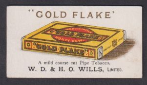 Cigarette card, Wills, Advertisement Card, Tobacco packet for 'Gold Flake' (gd) (1)