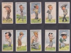 Cigarette cards, Golf, Churchman Prominent Golfers (set 50 cards) (gen gd a few fair, Bobby Jones