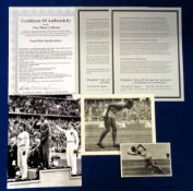 Jesse Owens, Berlin Olympics, 1936, an original b/w German issue postcard with Olympic Rings to back