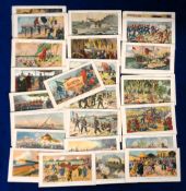 Trade cards, Spain, Juncosa Chocolate, The Italian - Turkish War, 'XL' size (set, 50 cards) (some