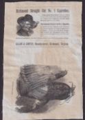 Tobacco silk, USA, Allen & Ginter, Indian Scenes, type, Blackfoot Indian Chief, approx. 270mm x