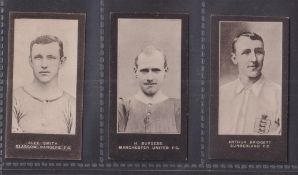 Cigarette card, F & J Smith Footballers 1909 Cup Tie Back, 3 cards nos. 11 (Smith, Rangers), 48 (