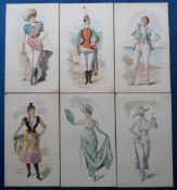 Entertainment, 19thC Gaiety Theatre Book of Sketches by Perry Anderson illustrating his own