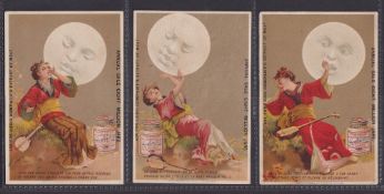 Trade cards, Liebig, The Moon and the Japanese Girl, Ref s147, English edition, (set, 6 cards) (gd/
