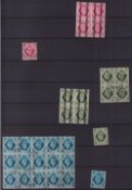 Stamps, GB QV-KGV mint and used collection to include 1d lilacs, 2/6 Seahorses, cylinder blocks,