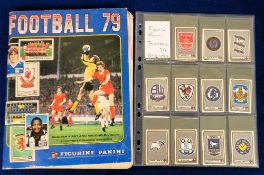 Trade stickers, Panini, Football 79, set of 594 stickers in special album, all corner mounted,