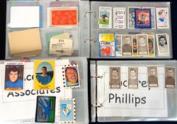 Cardiff City FC, a collection of cigarette and trade cards contained in 3 blue cigarette card