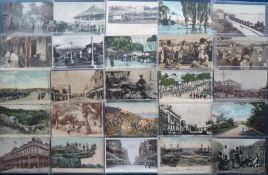 Postcards, South Africa, a collection of approx. 133 cards, with many RPs of towns, street scenes