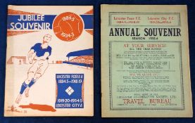 Leicester Fosse FC & Leicester City FC, two large annual souvenir brochures, one Jubilee issue