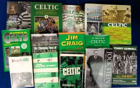 Celtic FC, a collection of 15 hard back books, all with dust jackets inc. Autobiographies, Club