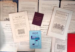 Ephemera, Waterways, a large collection of items dating from George I to QE2 to include linen backed