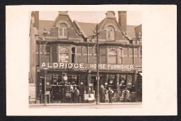Postcard, Social History, RP, Aldridge House Furnisher, 217 Wellingborough Rd, Northampton (slight