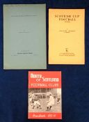 Scottish Football, 3 booklets, 'Scottish Popular Football 1424-1815' by Francis Magoun Oct 1931, '