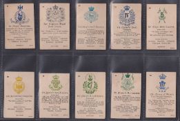 Cigarette cards, Ogden's Army Crests & Mottoes 190/192 (missing nos. 153 & 191) (mixed condition,