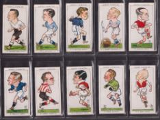 Cigarette cards, Ogden's, Football Caricatures (set, 50 cards) (gd/vg). From the Phil Martin