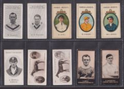 Cigarette cards, 16 scarcer cards, all Sporting Themed, Taddy (6, South African Cricket Team (2),