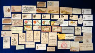 Tobacco & Cigar Business cards, USA, a collection of 50+ early American tobacco & cigar business