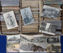 Postcards, Foreign, approx 1700 cards, RPs, printed and artist drawn covering a wide selection of