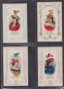 Cigarette cards, USA, Duke's, Yacht Colors of The World, 'X' size, 4 cards, Kate Vaughan American