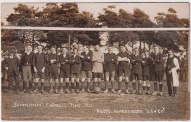 Football postcards, Bournemouth FC 1912, photographic card showing the Bournemouth team lined up