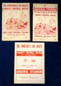 Programmes, 3 programmes all featuring Boxers v Jockeys Football Matches, 2 April 1951 played at