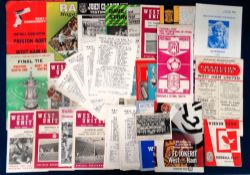 Football programmes, West Ham Utd, a selection of approx. 60 items, mostly programmes, inc. Aways