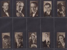 Trade cards, Cinema, K sized photographic, Film Stars (set 100 cards), the backs are printed, and