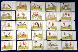 Cigarette cards, Felix S Berlyn, Burlin Mixture (Golfers Blend) Series, postcard size (set, 25