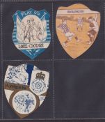 Trade cards, Baines, Football, three shaped shields (3), 'Play up Love Clough', 'Haslingden' & '
