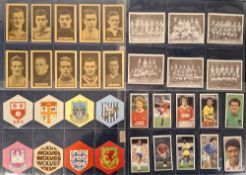 Trade cards, Football, Collection of cards in 4 modern albums, mainly complete sets (over 50).