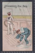 Cigarette card, T.S.S. Nautical Expressions, type card, 'Steaming the Boy' (slight corner crease,