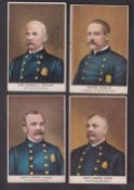 Cigarette cards, USA, Buchner, Police Inspectors & Captains in Uniform, 'X' size, four cards all