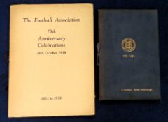 The Football Association, 75th Anniversary Celebrations 1863-1938, FA published brochure, 40 pages
