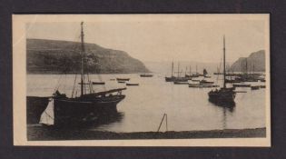 Cigarette card, J & T Hodge, Scottish Views (size 74 x 39mm), type card, Portree Harbour (slight