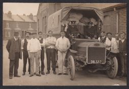 Postcard, Transport, RP, RMSP Delivery Truck with staff, Northampton, rare (vg)