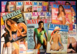 Glamour magazines, Mayfair, adult glamour magazine, a collection of 30 issues, 1985 to 1995 (gd)