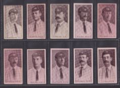 Cigarette cards, Australia, Sniders & Abrahams, Australian Cricket Team (set, 15 cards) (mixed