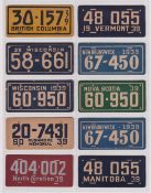 Trade cards, Canada, World Wide Gum, License Plates, 38 different cards (gd)