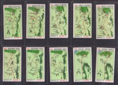 Cigarette cards, Golf, Churchman Can You Beat Bogey at St Andrews (set 55 cards including Joker) all