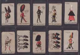 Cigarette cards, Muratti, 2 sets, Caricatures (4 brands) (set 15 cards, many trimmed) & Russo