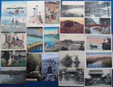 Postcards, a selection of approx. 40 foreign cards, with 31 Japanese inc. 8 good art cards, and