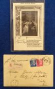 Postcards/Cover, a Judaica selection of 2 items, inc. cover dated 31 December 38/1 January 39