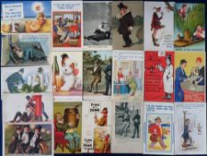Postcards, Comic, a selection of approx. 90 cards (mixed age) related to alcohol and drunks.